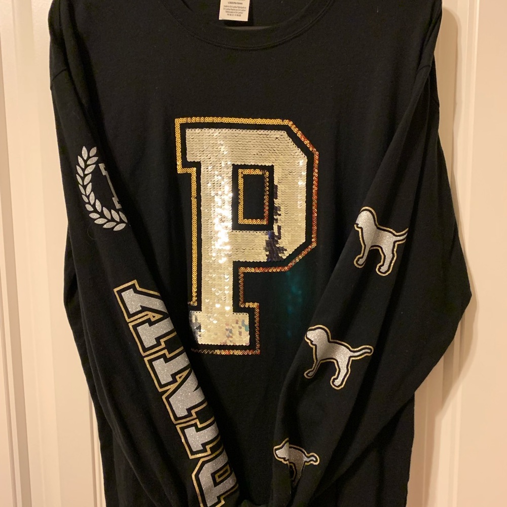 VS Pink Long Sleeve Bling